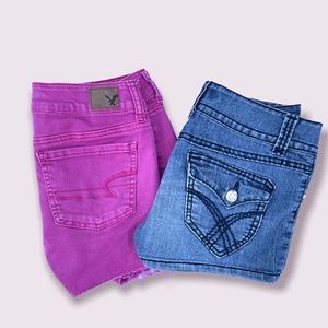 Two pair summer cutoffs! AMERICAN EAGLE and BB Jeans